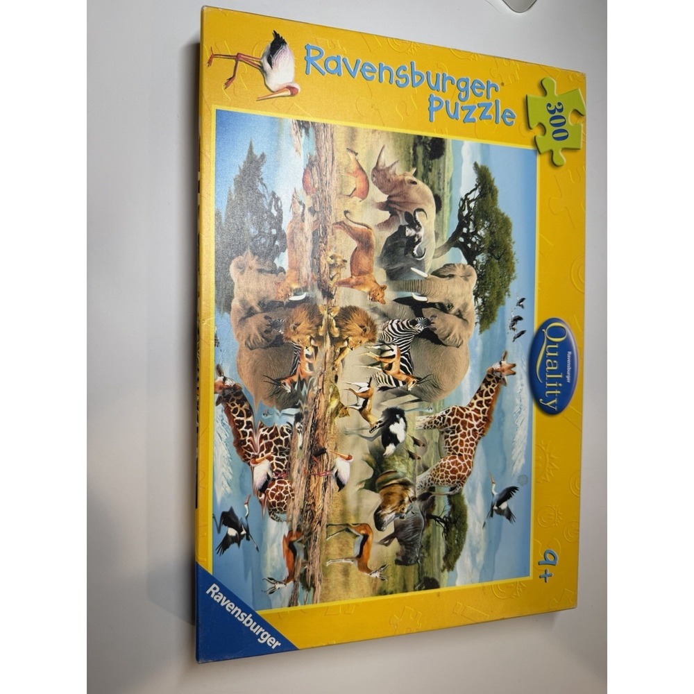 Ravensburger Vintage "Watering Hole" African Animals 300 Pcs Puzzle
